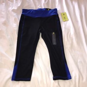 Blue and Black Capri Leggings